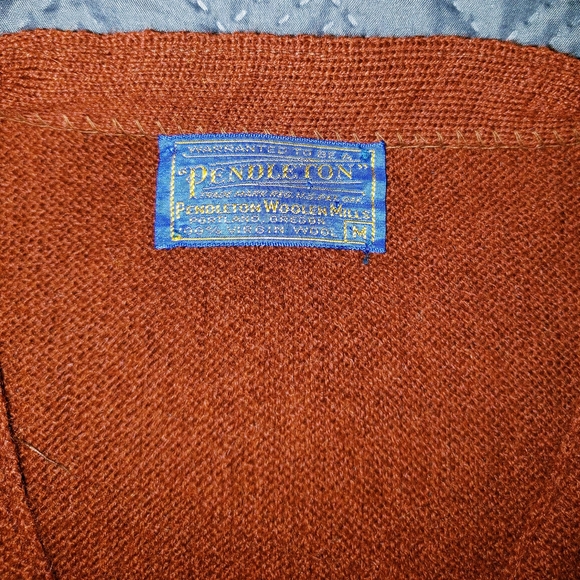 ‼SOLD‼ 60s Grandpa Pendleton Virgin Wool Cardigan - Picture 8 of 8